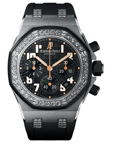 Review Audemars Piguet 26211SK.ZZ.D002CA.01 Replica Royal Oak Offshore Ladycat Chronograph watch